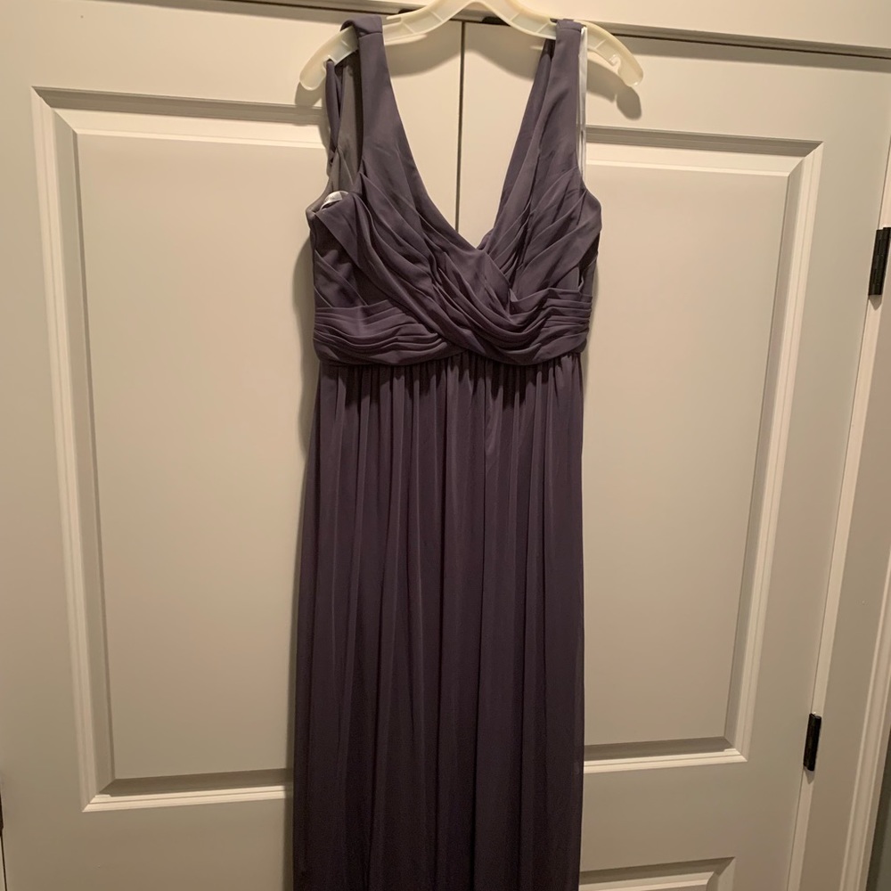 Grey formal floor length dress
